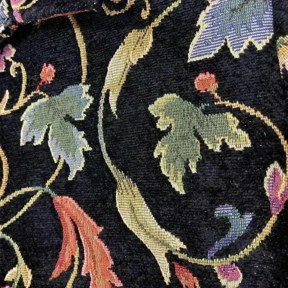 Vintage Dress Barn Victorian Floral Zip Jacket Tapestry Womens Large Grandmacore - Picture 4 of 6